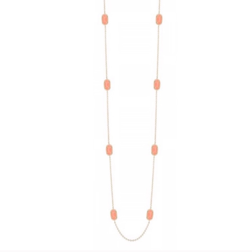 Kendra Scott Kellie Long Necklace in Gold & Orange